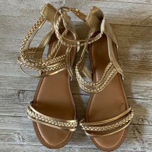 Cat and Jack gold sandals size 4